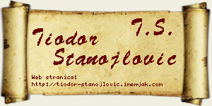 Tiodor Stanojlović vizit kartica